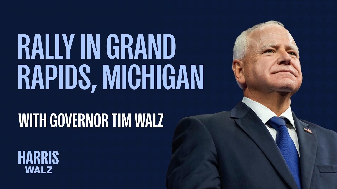 Rally in Grand Rapids, Michigan with Governor Tim Walz | Harris-Wal...